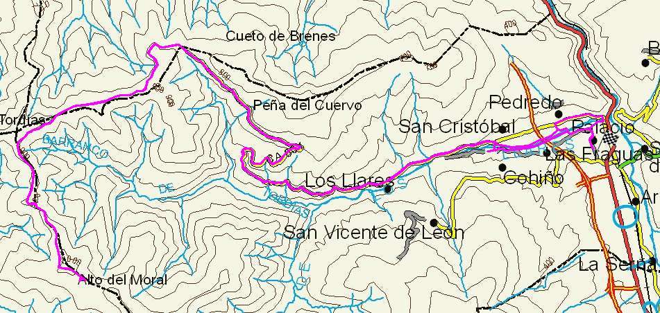 Mapa ruta 51a