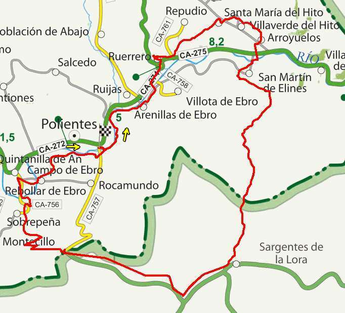 mapa ruta 109