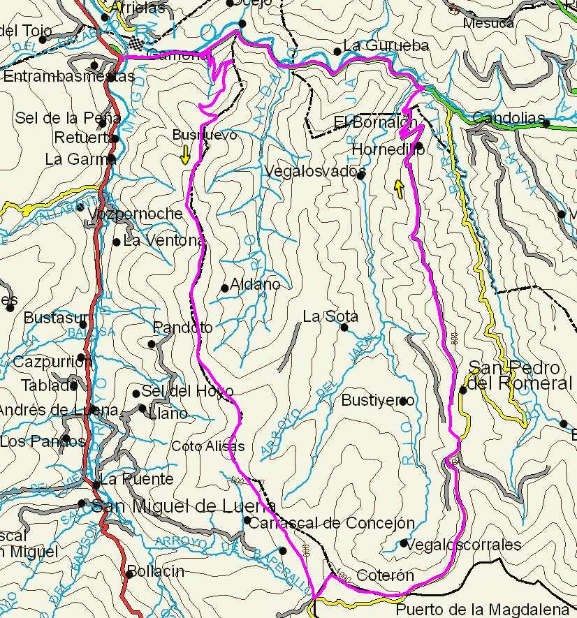 mapa ruta 110