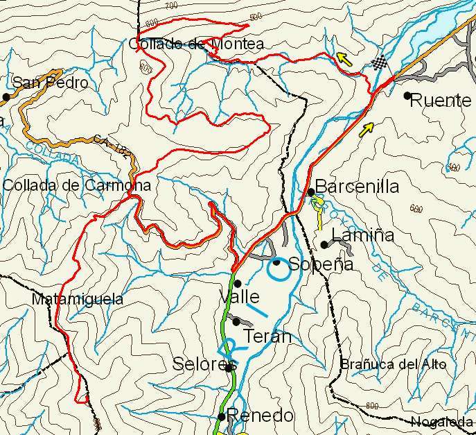 Mapa de la ruta 01